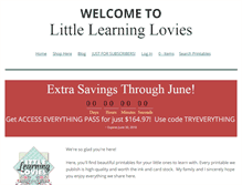 Tablet Screenshot of littlelearninglovies.com
